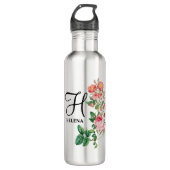 Gepersonaliseerd monogram met flacon Waterfles (Voorkant)