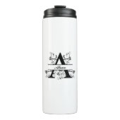 Gepersonaliseerd monogram met naam (A) Thermosbeker (Voorkant)