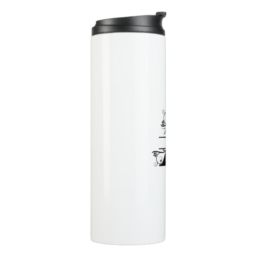 Gepersonaliseerd monogram met naam (A) Thermosbeker (Gedraaid links)