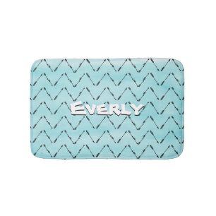 Gepersonaliseerd Monogram Mint Aztec pijlpatroon Badmat