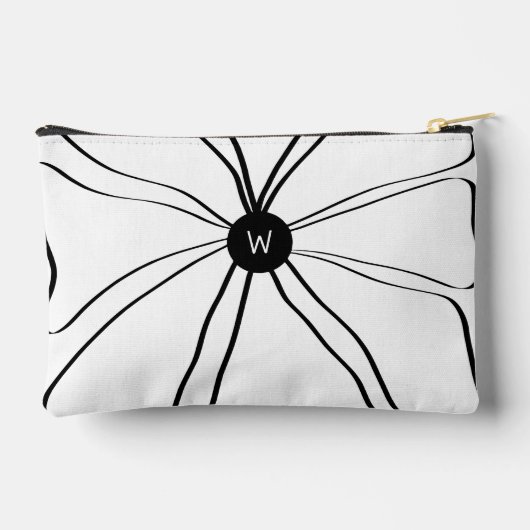 Gepersonaliseerd Monogram Modern Abstract Bloemen  Etui (Achterkant)