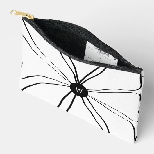 Gepersonaliseerd Monogram Modern Abstract Bloemen  Etui (Open)