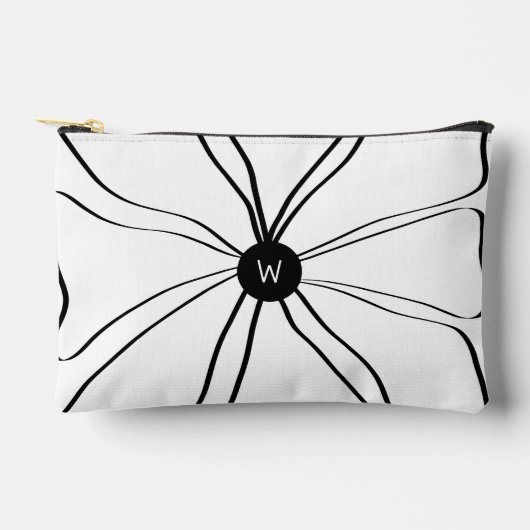 Gepersonaliseerd Monogram Modern Abstract Bloemen  Etui (Voorkant)