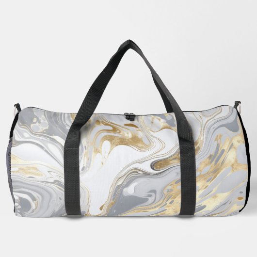 Gepersonaliseerd Monogram Modern Marmer Plunjezak (Achterkant)