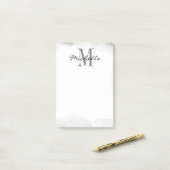 Gepersonaliseerd Monogram Modern Minimalistisch Vr Post-it® Notes (Op bureau)