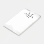 Gepersonaliseerd Monogram Modern Minimalistisch Vr Post-it® Notes (Schuin)