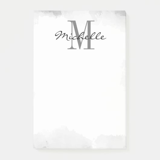 Gepersonaliseerd Monogram Modern Minimalistisch Vr Post-it® Notes (Voorkant)