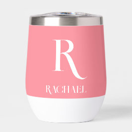 Gepersonaliseerd Monogram Modern stijlvol roze