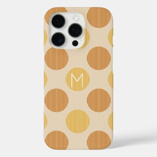 Gepersonaliseerd monogram moderne cirkels Case-Mate iPhone case (Achterkant)