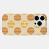 Gepersonaliseerd monogram moderne cirkels Case-Mate iPhone case (Achterkant (horizontaal))