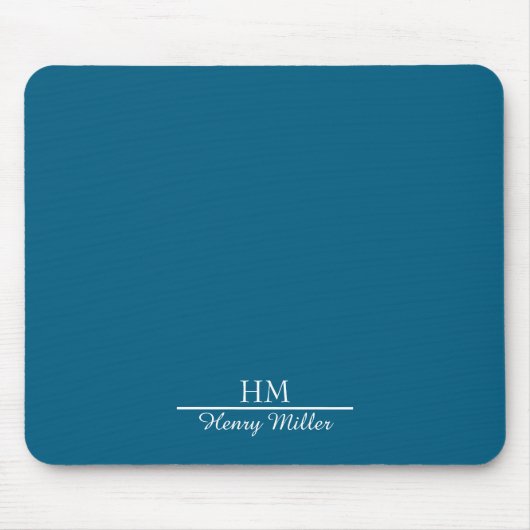 Gepersonaliseerd Monogram Mousepad–Aangepast Initi Muismat (Voorkant)