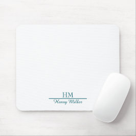 Gepersonaliseerd Monogram Mousepad–Aangepast Initi Muismat