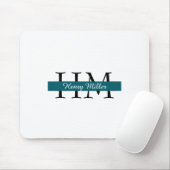 Gepersonaliseerd monogram mousepad | Aangepaste In Muismat (Met muis)