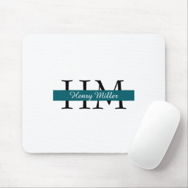 Gepersonaliseerd monogram mousepad | Aangepaste In Muismat