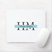 Gepersonaliseerd monogram mousepad | Aangepaste In Muismat (Met muis)
