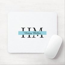 Gepersonaliseerd monogram mousepad | Aangepaste In