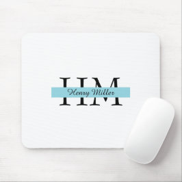 Gepersonaliseerd monogram mousepad | Aangepaste In Muismat