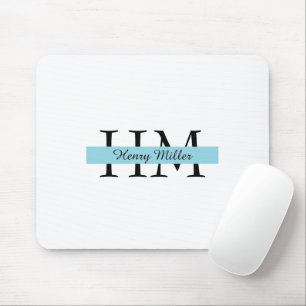 Gepersonaliseerd monogram mousepad Aangepaste In Muismat