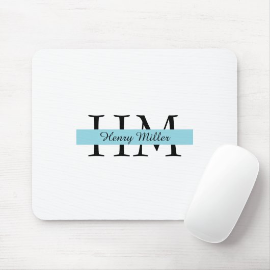Gepersonaliseerd monogram mousepad | Aangepaste In Muismat (Met muis)