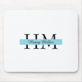 Gepersonaliseerd monogram mousepad | Aangepaste In Muismat (Voorkant)