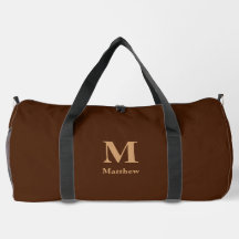 Gepersonaliseerd monogram naam bruin