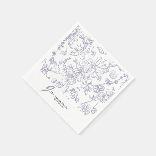 Gepersonaliseerd monogram Naam legant script N Servet (Hoek)