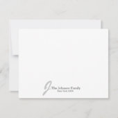 Gepersonaliseerd monogram Naam legant script Notitiekaartje (Voorkant)