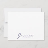 Gepersonaliseerd monogram Naam legant script Notitiekaartje (Voorkant)