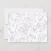 Gepersonaliseerd monogram Naam legant script Notitiekaartje (Achterkant)