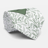 Gepersonaliseerd monogram Natuur Fern Leaf Pattern Stropdas (Opgerold)