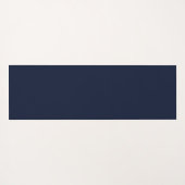 Gepersonaliseerd monogram Navy Blauw retro bloemen Yogamat (Achterkant (horizontaal))