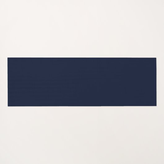 Gepersonaliseerd monogram Navy Blauw retro bloemen Yogamat (Achterkant (horizontaal))