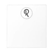 Gepersonaliseerd monogram Notitieblok (Voorkant)
