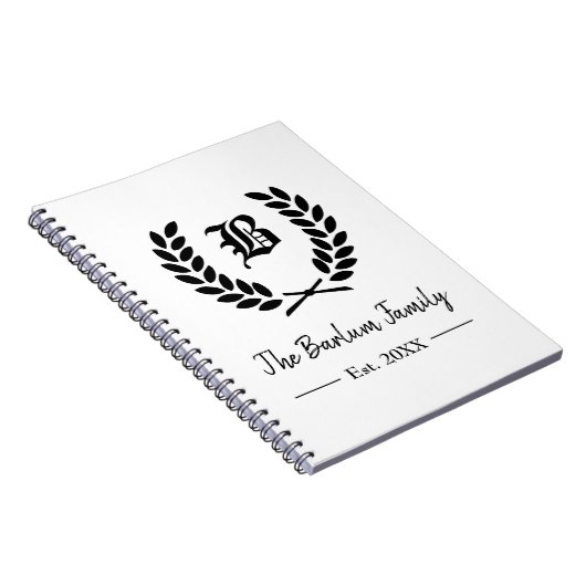 Gepersonaliseerd monogram notitieboek (Rechterzijde)