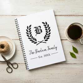 Gepersonaliseerd monogram notitieboek