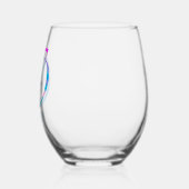 Gepersonaliseerd Monogram "O" Naam Abstract Spring Wijnglas Zonder Voet (Links)