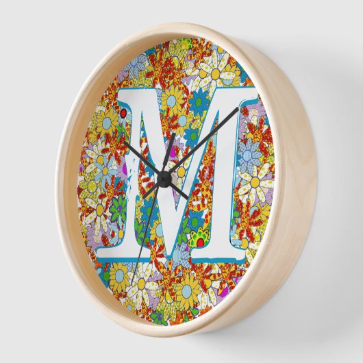 Gepersonaliseerd monogram of naam Floral Patroon (Hoek)