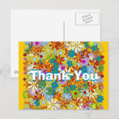 Gepersonaliseerd monogram of naam Floral Patroon Briefkaart (Voorkant / Achterkant)