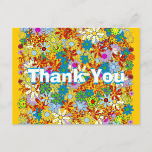 Gepersonaliseerd monogram of naam Floral Patroon Briefkaart