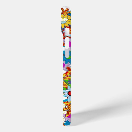 Gepersonaliseerd monogram of naam Floral Patroon Case-Mate iPhone Case (Achterkant / Links)