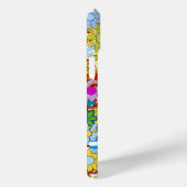 Gepersonaliseerd monogram of naam Floral Patroon Case-Mate iPhone Case (Achterkant / Rechts)