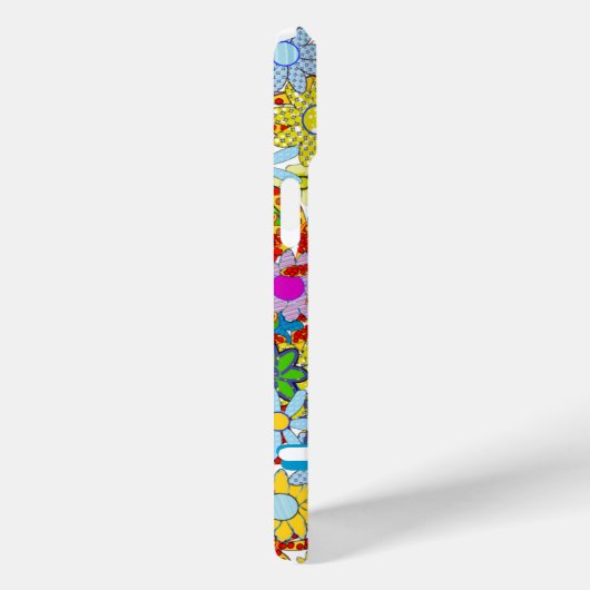 Gepersonaliseerd monogram of naam Floral Patroon Case-Mate iPhone Case (Achterkant / Rechts)