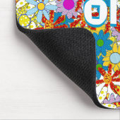 Gepersonaliseerd monogram of naam Floral Patroon Muismat (Hoek)