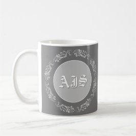 Gepersonaliseerd monogram ontwerp. koffiemok