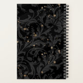 Gepersonaliseerd monogram op elegante achtergrond notitieboek (Achterkant)