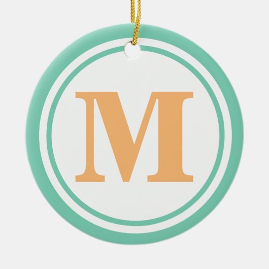 Gepersonaliseerd monogram Ornament (Voorkant)