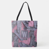 Gepersonaliseerd monogram paarse geometrische abst tote bag (Voorkant)