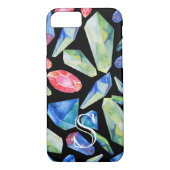 Gepersonaliseerd monogram Pareltjes Patroon Case-Mate iPhone Case (Achterkant)