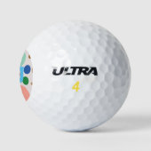 Gepersonaliseerd monogram polka dot patroon golfballen (Logo)