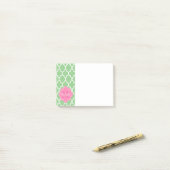 Gepersonaliseerd monogram post-it® notes (Op bureau)
